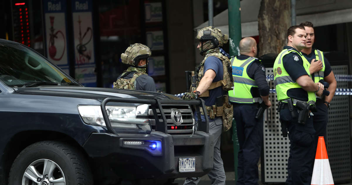 Man shot by police after stabbing spree in Melbourne city center