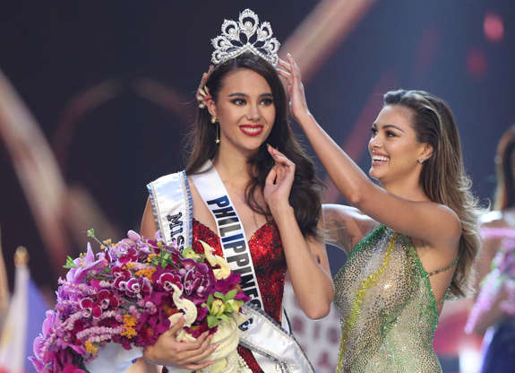 Miss Philippines Catriona Gray is crowned Miss Universe during the final round of the Miss Universe pageant in Bangkok, Thailand