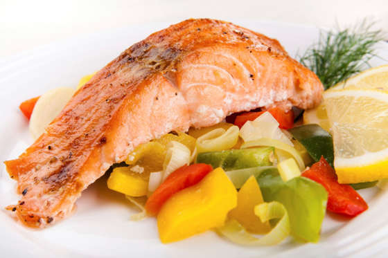 Salmon is high in Omega-3 fatty acids which keeps your scalp and hair hydrated