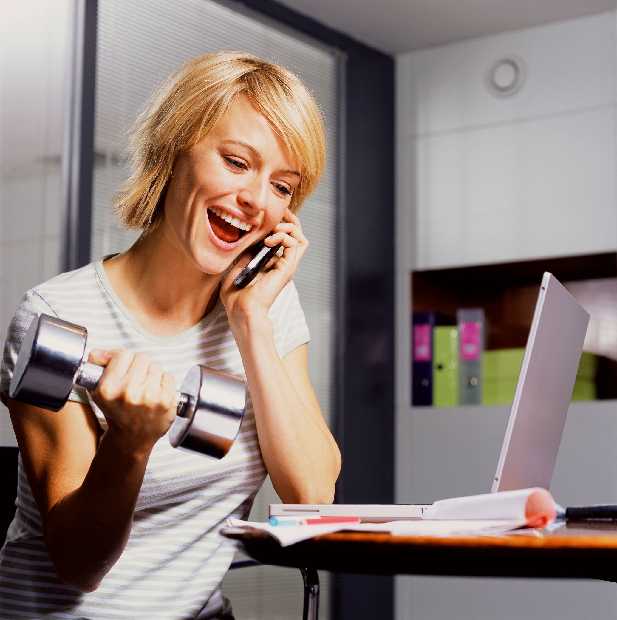 burn calories office