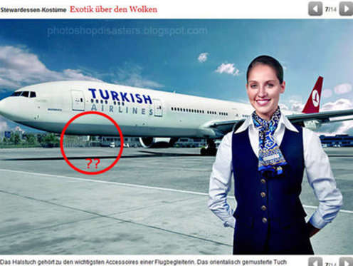 Gravity can't stop this Turkish airline, even on the ground.