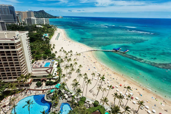 Waikiki Beach Aerial View