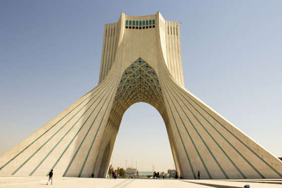 Tehran, Iran – October 1, 2013: Image Azadi Tower in the Iranian capital Tehran, It is the most important monument in Iran and also called Statue of Liberty, It is a place for military reviews and protests in Iran.