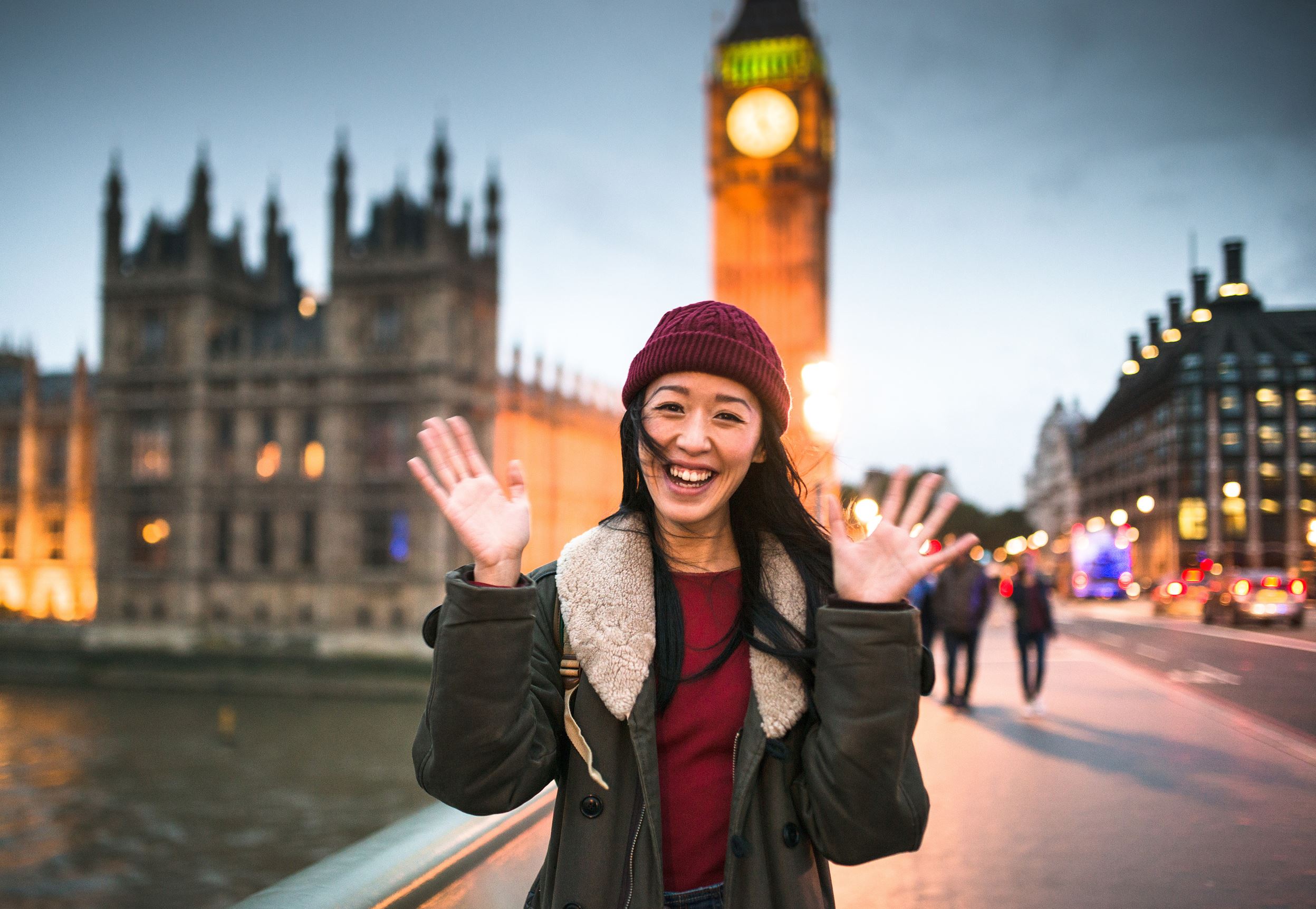 Chinese Backpacker Traveling in London
