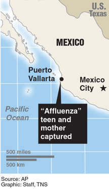 Locator map of Puerto Vallarta where "Affluenza" teen and mother were captured.