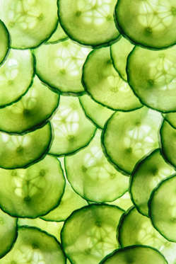<p>Think of this veggie as a tall drink of water, but with a satisfying crunch. Hydration is an essential part of maintaining beautiful skin, and cukes happen to be made up of about 96 percent water— more than most solid foods, including watermelon. They also contain silica, a nutrient that aids your body in producing hyaluronic acid. "This compound helps cells retain moisture so your skin appears plump and fresh," says Hellman. Toss 1 cup of chopped cucumbers with quinoa, tomatoes, and parsley for a filling grain salad. </p>