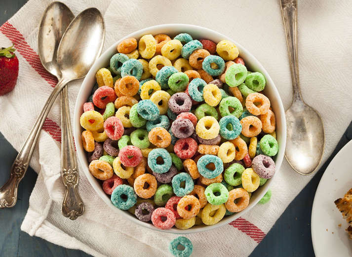 Harmful Ingredients: Butylated Hydroxytoluene (BHT), Butylated Hydroxyanisole (BHA), refined carbs, ... - Provided by Eat This, Not That! <p><strong>Harmful Ingredients:</strong> Butylated Hydroxytoluene (BHT), Butylated Hydroxyanisole (BHA), refined carbs, added sugar</p><p>There’s no sugar-coating it: <a href="http://www.eatthis.com/sugar-and-heart-disease">sugar wreaks havoc on the body</a>. Consuming too much of the white stuff can lead to obesity, which often causes other health problems like diabetes and heart disease. And many cereals pack more sugar into one bowl than you’ll find in a Boston Kreme Donut! To make matters worse, many popular varieties like Frosted Flakes and Fruity Pebbles are also laced with Butylated Hydroxytoluene (BHT) or BHA (Butylated Hydroxyanisole), ingredients that are banned in the UK, Australia, New Zealand, Japan and much of Europe because they are thought to be carcinogenic.</p><p><strong>Eat This Instead:</strong> Cascadian Farms Chocolate O's and Nature's Path Peanut Butter Panda Puffs are both flavor-packed, low-sugar picks that don’t contain any scary chemicals. We’re also big fans of these <a href="http://www.eatthis.com/best-beakfast-cereals-to-eat-for-weight-loss">11 Brand Name Cereals for Weight Loss</a>.</p>