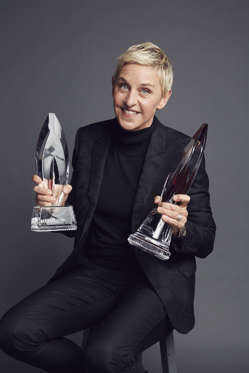 Ellen DeGeneres poses for a portrait at the 2016 People's Choice Awards at the Microsoft Theater on January 6, 2016 in Los Angeles, California.