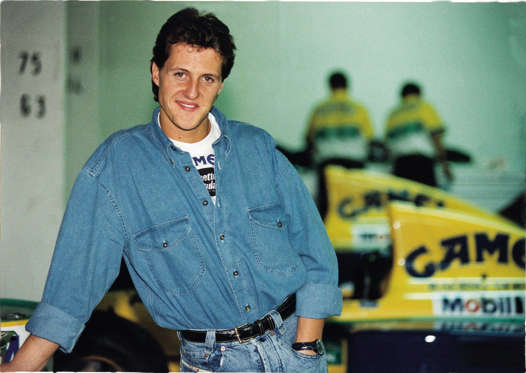 German Racing Driver Michael Schumacher During A Break In Testing At Paul Ricard Circuit France. German Racing Driver Michael Schumacher During A Break In Testing At Paul Ricard Circuit France.