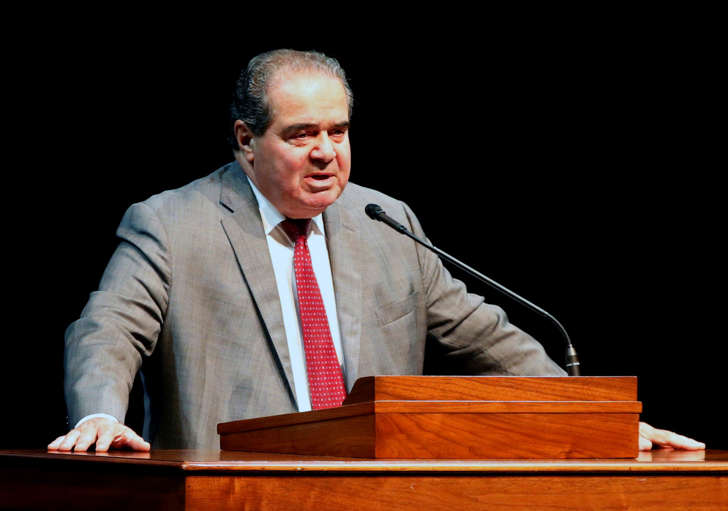 FILE - In this Oct. 20, 2015 file photo, Supreme Court Justice Antonin Scalia speaks at the University of Minnesota in Minneapolis.