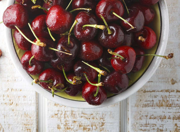 <p>Cherries are packed with anthocyanins, an antioxidant that helps lower blood sugar levels in diabetics. In fact, a Journal of Agricultural and Food Chemistry study found that anthocyanins could reduce insulin production by as much as 50%! And get this: Cherries can also help whittle your middle. They’re so efficient at zapping fat that we’ve named them one of the 30 Best Foods for 6-Pack Abs!</p>