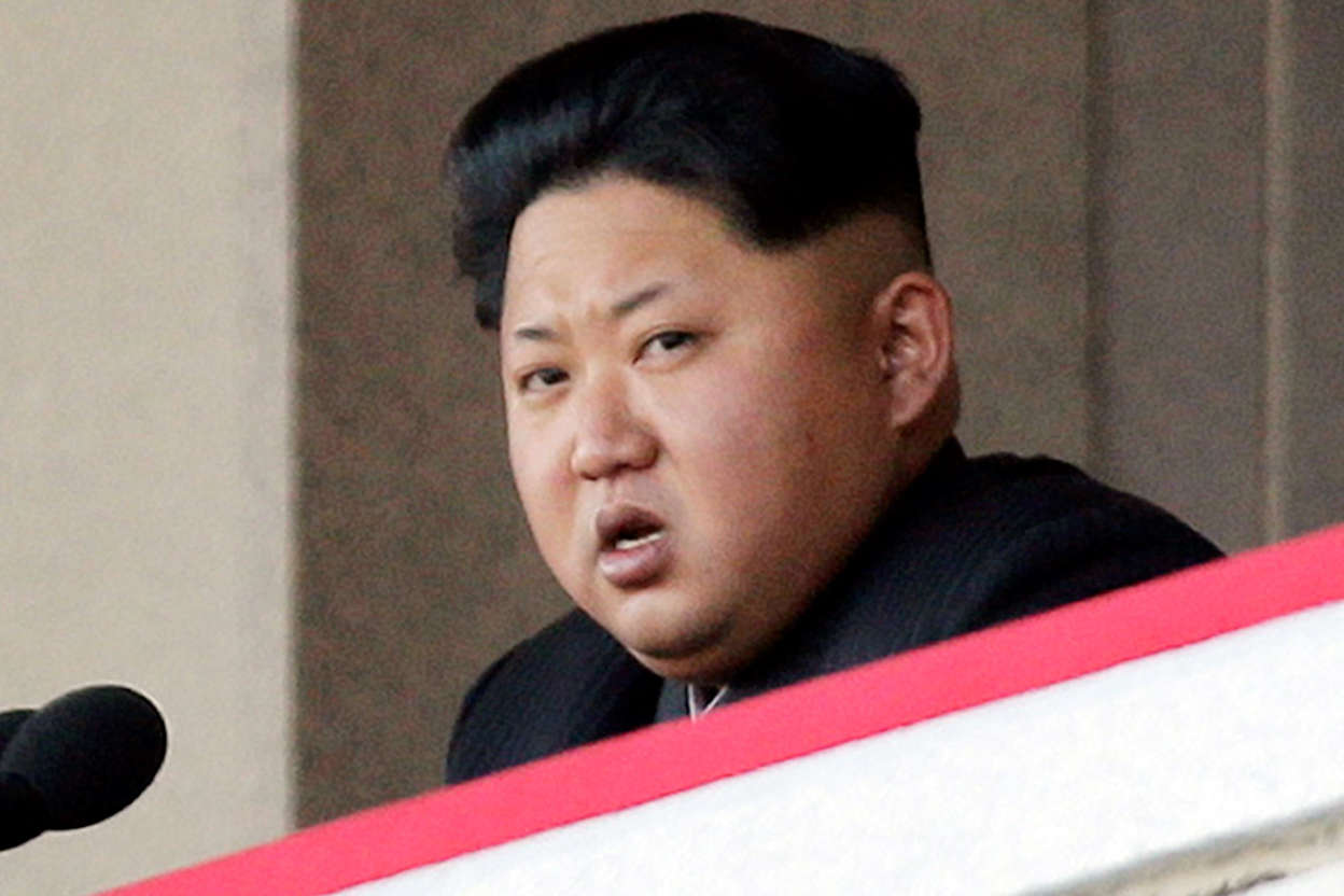 In this Oct. 10, 2015, file photo, North Korean leader Kim Jong Un delivers remarks at a military parade in Pyongyang, North Korea.