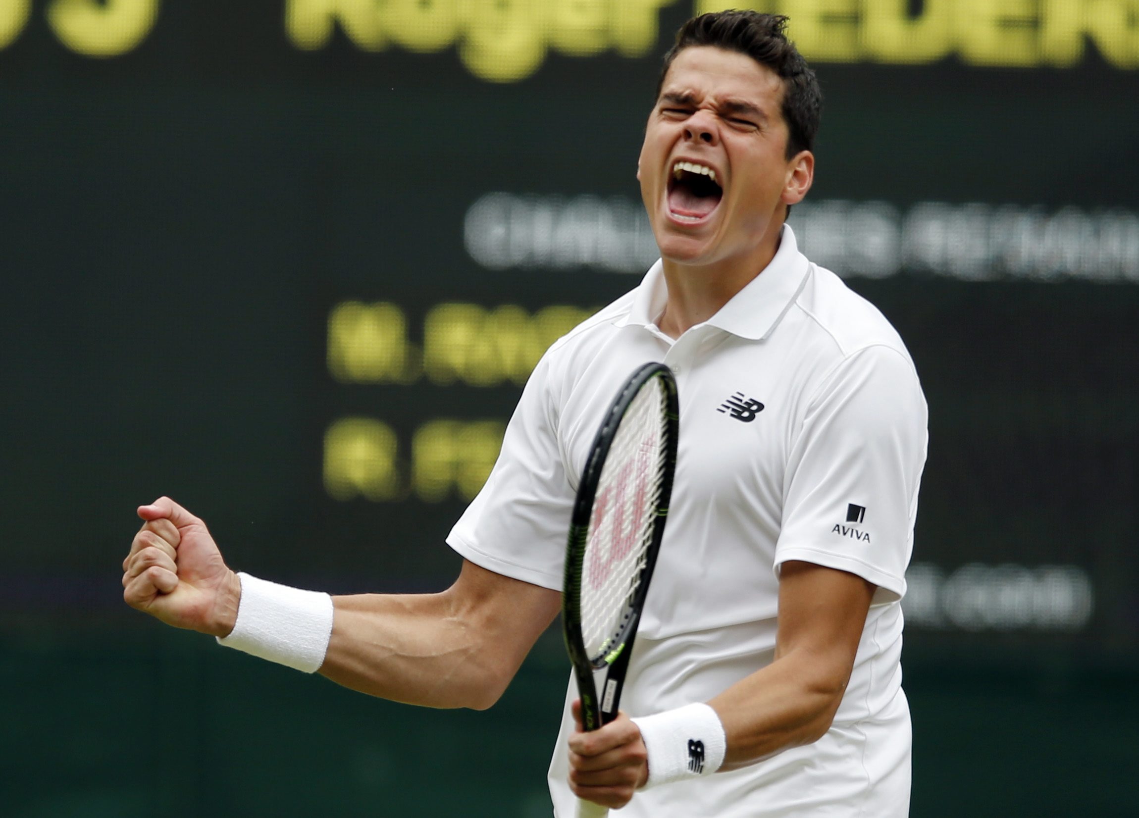 Raonic advances Wimbledon quarter-finals