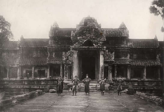 View of the Angkor temple (Cambodia). Ca. 1910. (Photo by adoc-photos/Corbis via Getty Images)