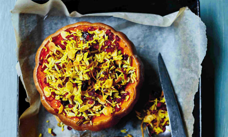 Pumpkin Stuffed with Jewelled Rice (Laura Edwards)