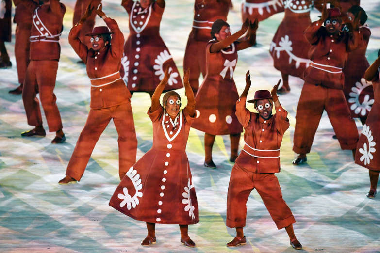 Dancers perform during the closing ceremony of the Rio 2016 Olympic Games at the Maracana stadium in Rio de Janeiro on Aug. 21.
