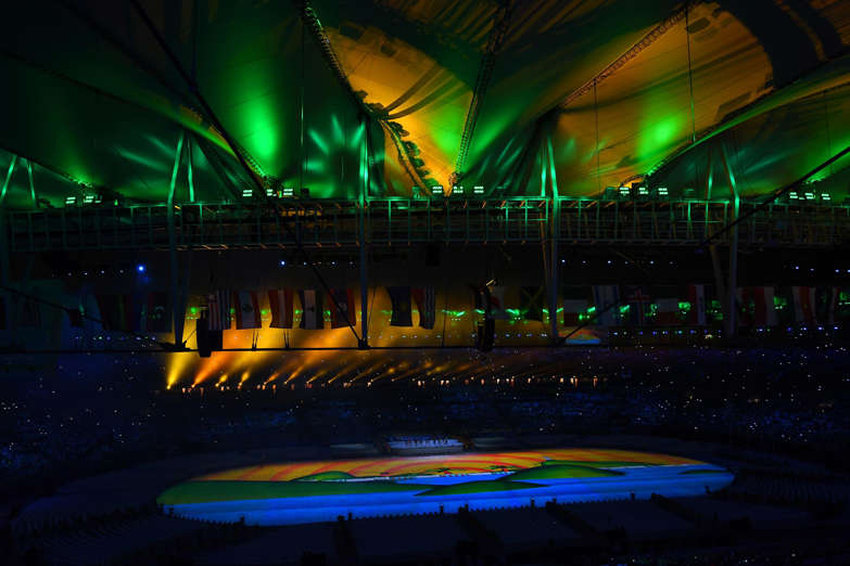 An overall view during the closing ceremonies for the Rio 2016 Summer Olympic Games at Maracana.