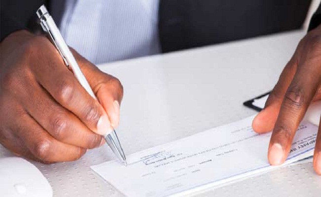 Cheque books banned?