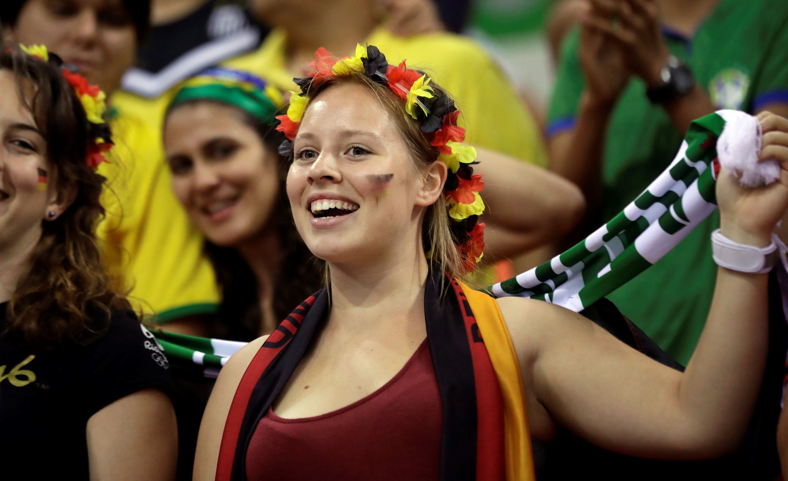 Colorful fans 2016 Olympics