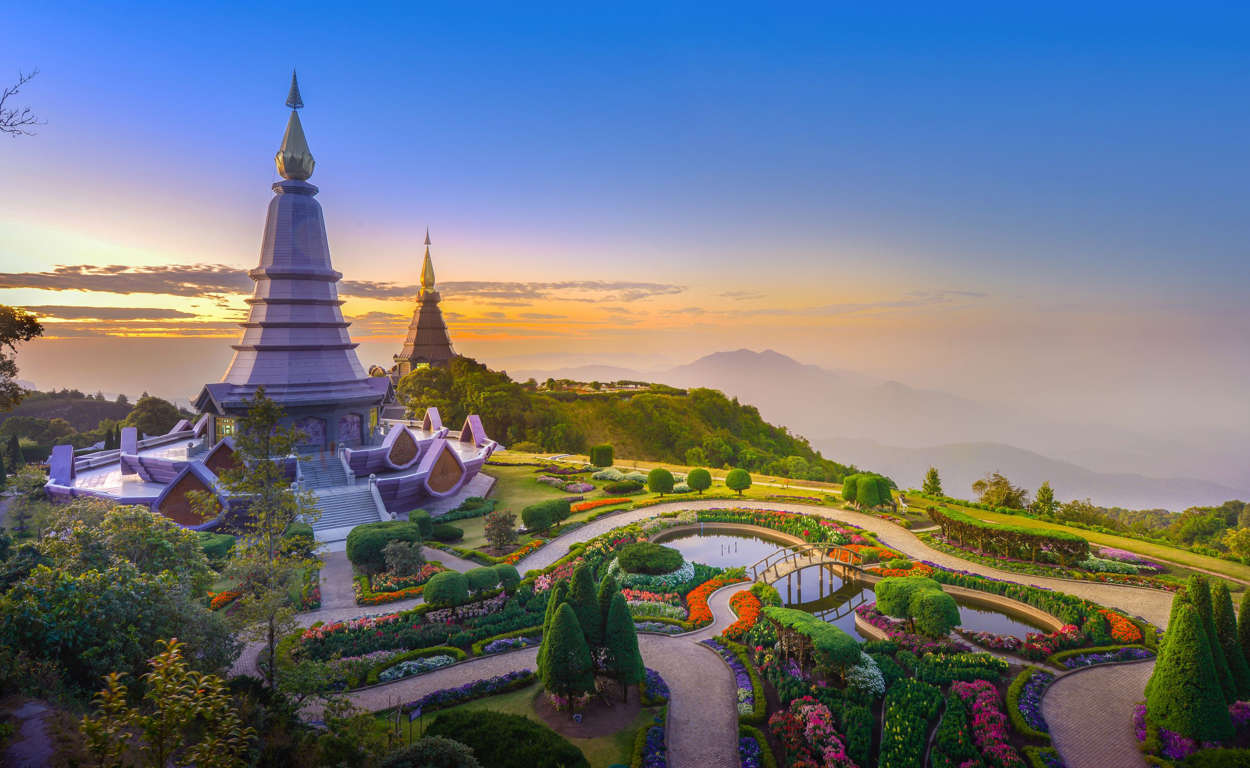 The Great Holy Relics Pagoda Nabhapolbhumisiri in Thailand in Chiangmai Province