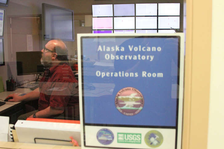 Dave Schneider, a U.S. Geological Survey geophysicist with the Alaska Volcano Observatory, is shown at the operations center Tuesday, March 29, 2016, in Anchorage, Alaska.