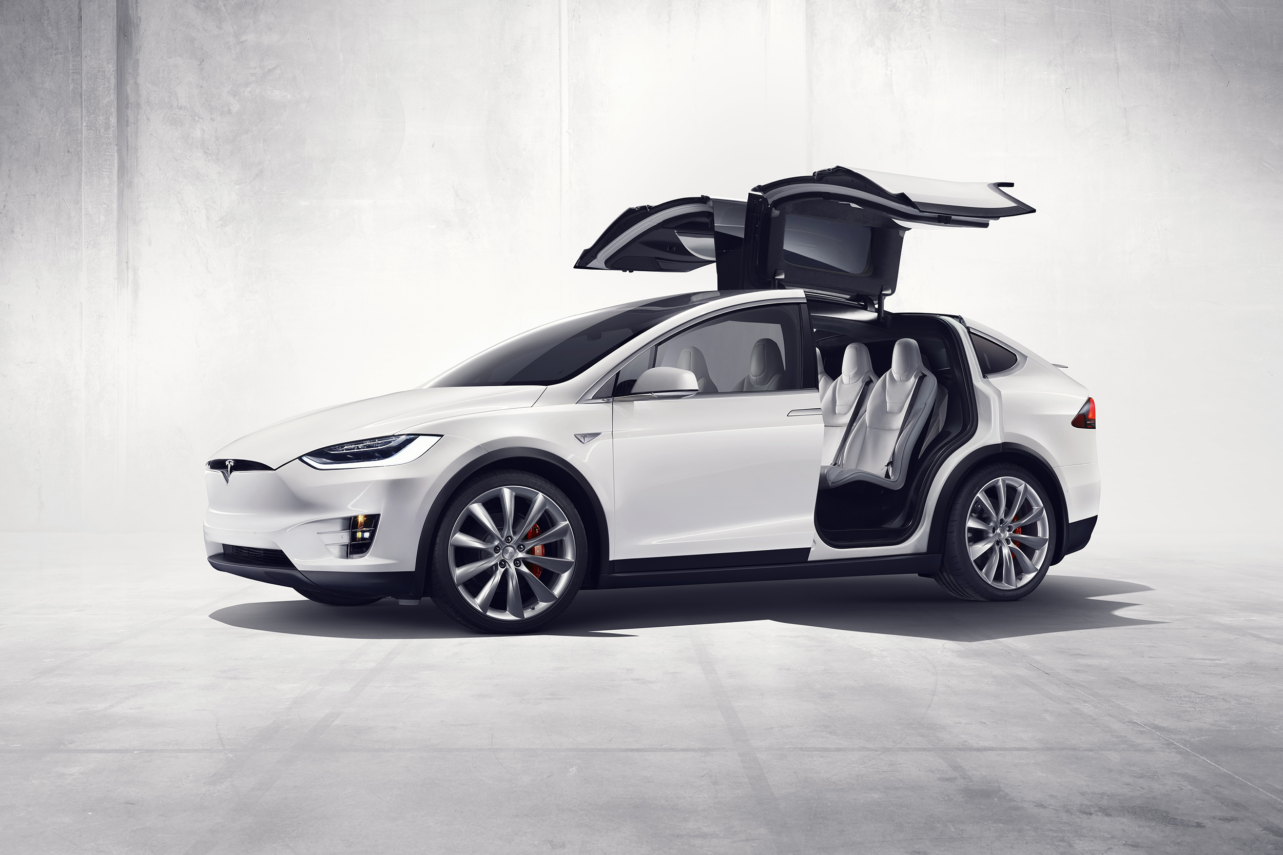 open Tesla Model falcon doors