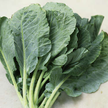 A single serving of the leafy green contains just 46 calories and also provides calcium and your daily-recommended doses of vitamins A and K. Because collard greens are also a great source of fiber (7.6 grams per cup), they can help keep you full for longer.
