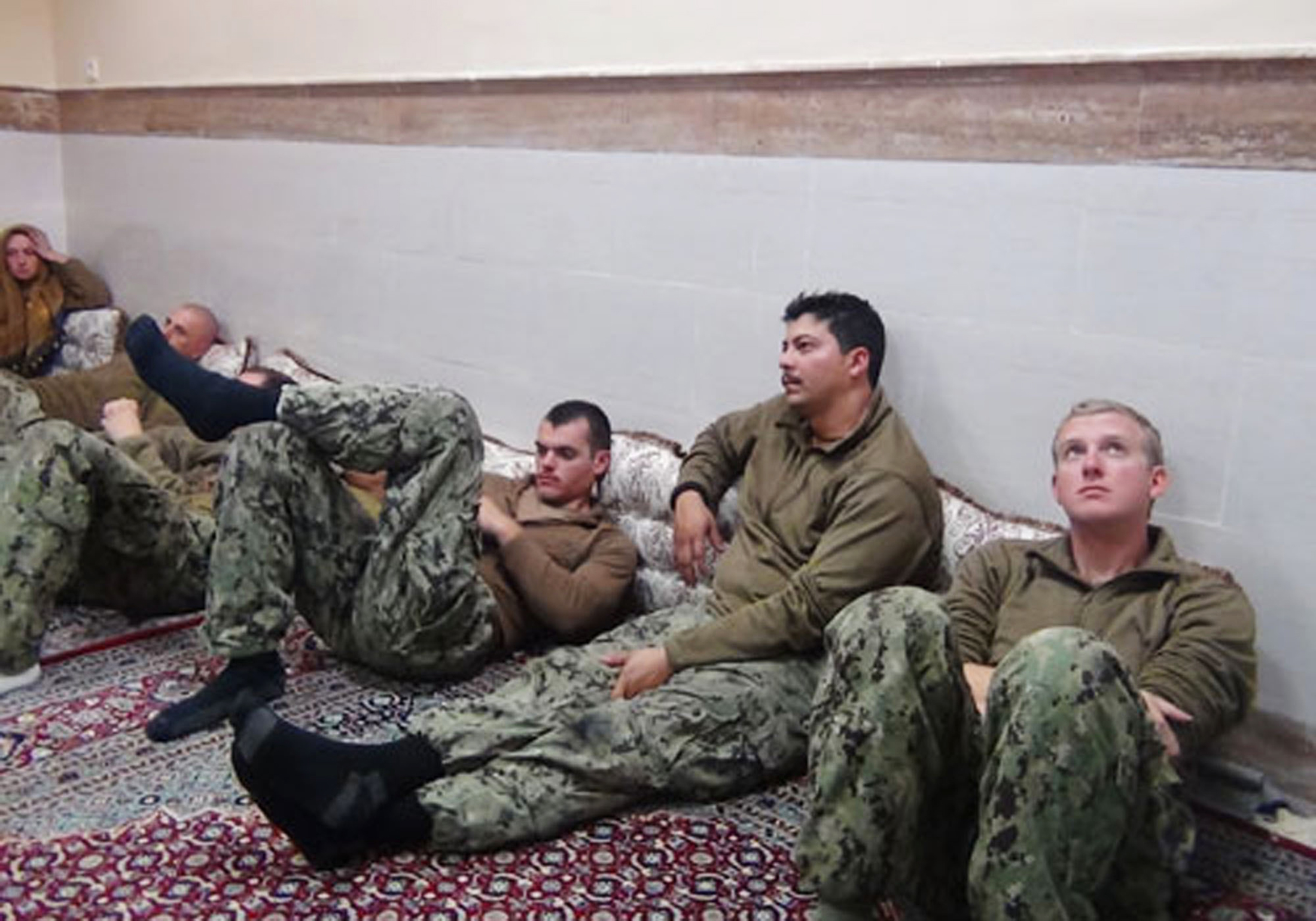 This picture released by the Iranian Revolutionary Guards on Wednesday, Jan. 13,...