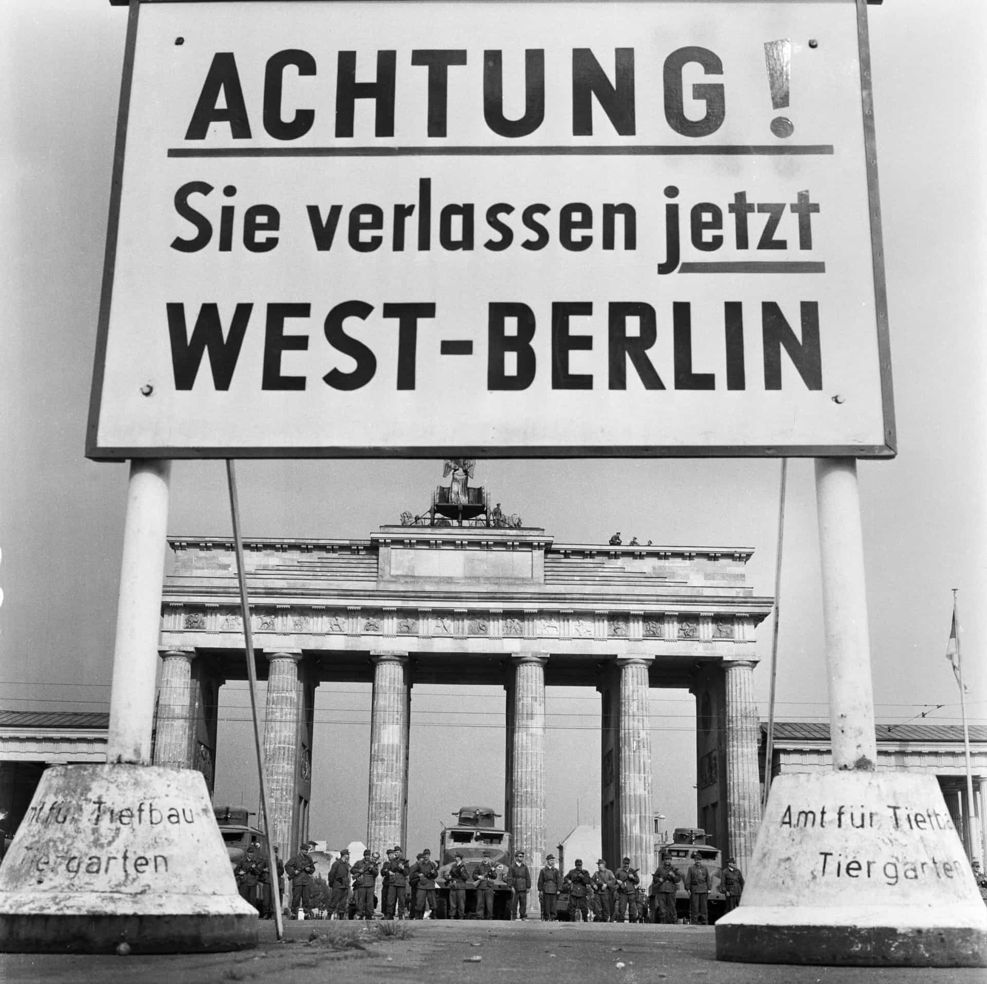 <p>"Attention! You are now leaving West Berlin," reads the sign. After the <a href="https://www.starsinsider.com/lifestyle/357272/fascinating-photos-of-world-war-ii" rel="noopener">Second World War</a>, Berlin was divided into four sectors: France controlled the north-western, England the western, and the US the south-western parts of the city, while the whole of the eastern part of Berlin was allocated to the Soviet Union.</p><p><a href="https://www.msn.com/en-us/community/channel/vid-7xx8mnucu55yw63we9va2gwr7uihbxwc68fxqp25x6tg4ftibpra?cvid=94631541bc0f4f89bfd59158d696ad7e">Follow us and access great exclusive content everyday</a></p>