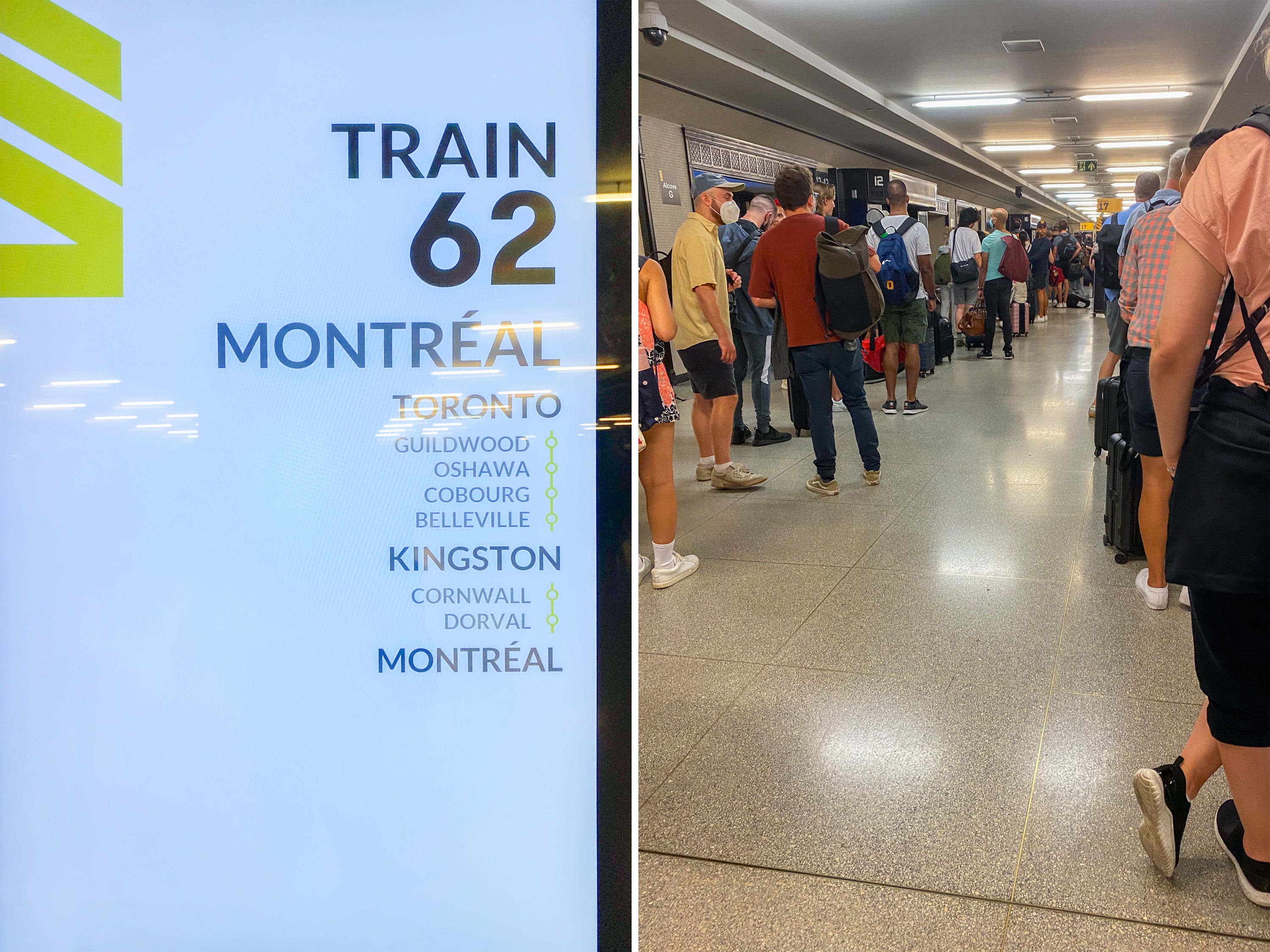 Around 8 a.m., I made my way to the track where my train was boarding. My business-class ticket came with priority boarding, so I was able to skip a long line of passengers.
