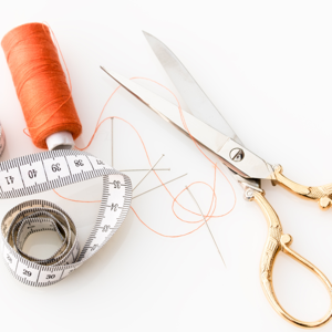 scissors, needle and thread for frugal living tips from the great depression