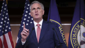 House Minority Leader Kevin McCarthy, R-CA, answers questions during a press conference at the U.S. Capitol on July 29, 2022 in Washington, DC. During the press conference, McCarthy said he had no recollection of speaking with former White House aide Cassidy Hutchinson on January 6, 2020.