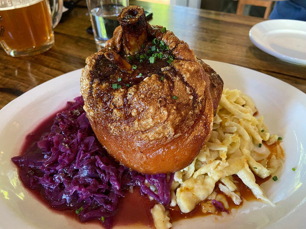 <p><b>Portland</b></p><p>From fried potato cakes and fries to schnitzel and roasted chicken, Portland’s <a href="https://www.stammtischpdx.com/">Stammtisch </a>features a variety of both small and large classic German plates. Of course, Stammtisch also has an eclectic beer menu, with over a dozen German beers (and a cider) on tap. Like many German restaurants, Stammtisch’s aesthetic is dominated by an abundance of exposed bricks and large wooden tables.</p>