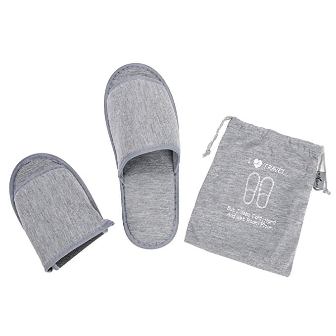 <p><a href="https://www.amazon.com/Foldable-Portable-Disposable-Business-Washable/dp/B07RJ4R22D/ref=sr_1_29?keywords=foldable%2Bslippers&qid=1581721121&sr=8-29&th=1">BUY NOW</a></p><p>$14</p><p>These <a href="https://www.amazon.com/Foldable-Portable-Disposable-Business-Washable/dp/B07RJ4R22D/ref=sr_1_29?keywords=foldable%2Bslippers&qid=1581721121&sr=8-29&th=1" class="ga-track">Portable Travel Slippers</a> ($14) are a great travel accessory for plane rides and hotel rooms. The slippers have waterproof soles that are excellent for indoor and occasional outdoor use. Plus, they come with a storage bag that makes them easy to take with you anywhere. </p>