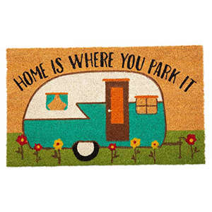 DII Natural Coir Doormat, Home Sweet Home Mat, 18x30, Camper