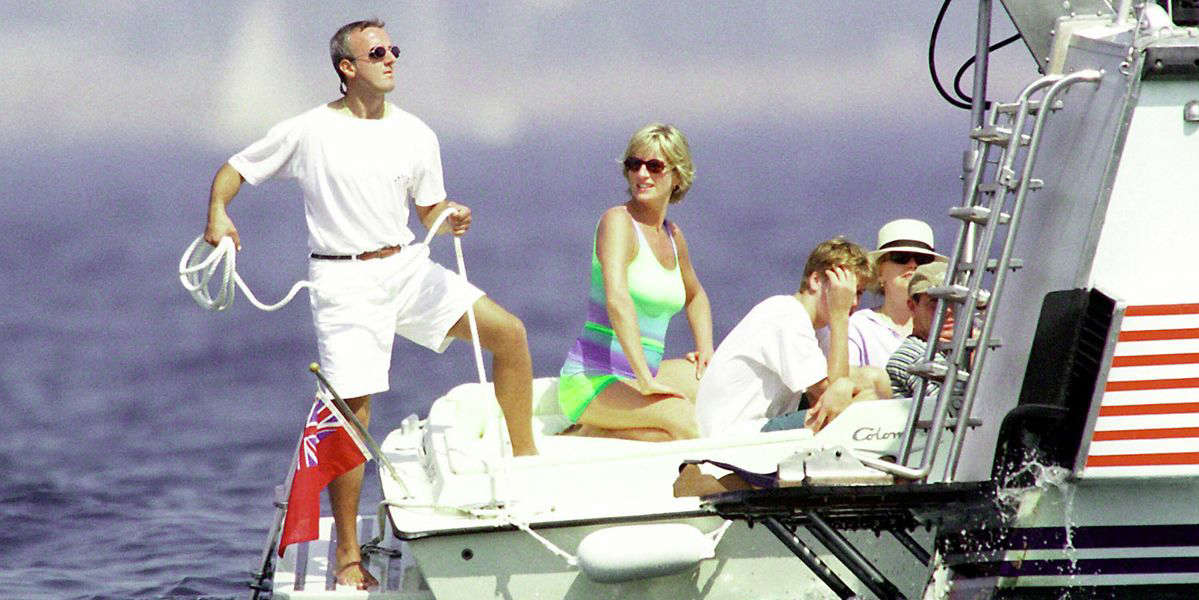diana and dodi in yacht