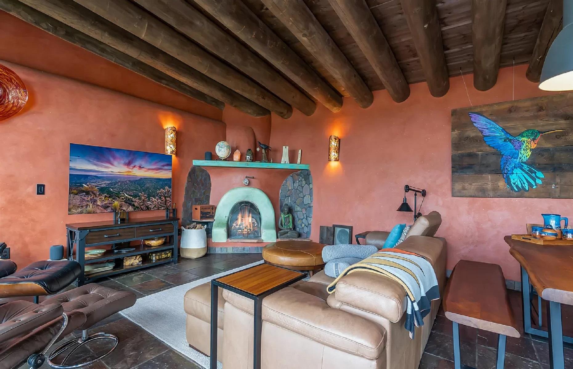 <p>According to the listing agent, <a href="https://www.bhhsnmproperties.com/nm/27-earthship-way-tres-piedras-87577/pid-335835886?SearchType=Address&PropertyType=1%2C2&ApplicationType=FOR_SALE&ListingStatus=1&NewListing=false&PageSize=32&Page=1">Berkshire Hathaway</a>, the property is the "luxury crown and pinnacle of Mike Reynolds’ 50+ years of Earthship evolution", meaning this pad isn't just cool, it's iconic. The incredible Earthship was custom designed and is environmentally friendly, sustainable, and off-grid, yet boasts all the modern amenities and comforts of a luxury new build.</p>