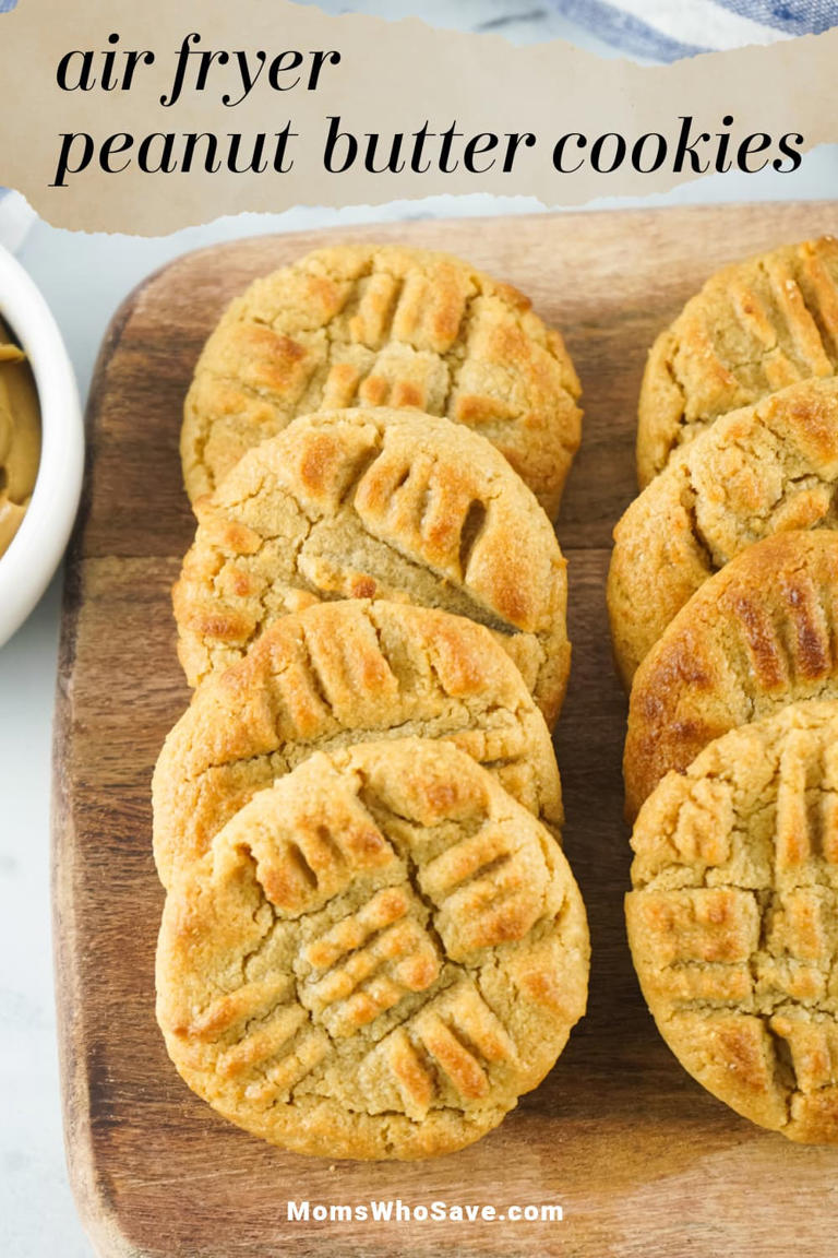 Quick & Easy Air Fryer Peanut Butter Cookies Recipe (Just 3 Ingredients)