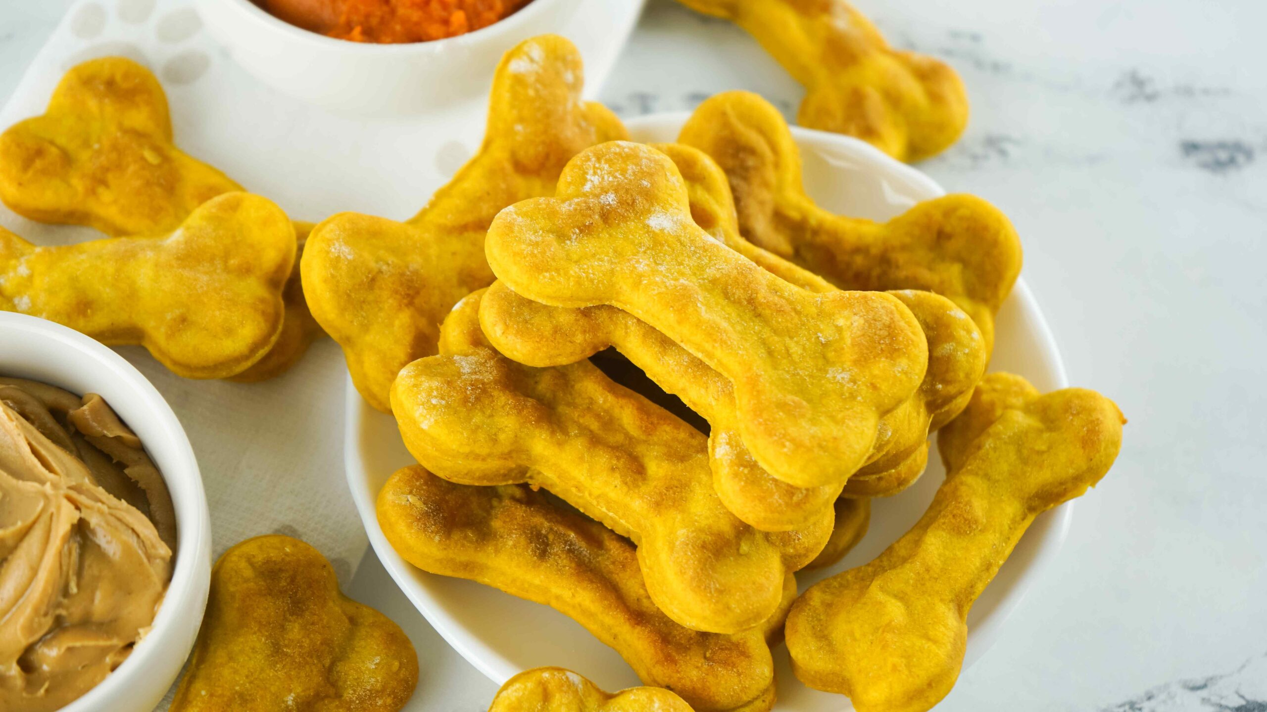 Easy Pumpkin & Peanut Butter Air Fryer Dog Treats (Just 4 Ingredients)