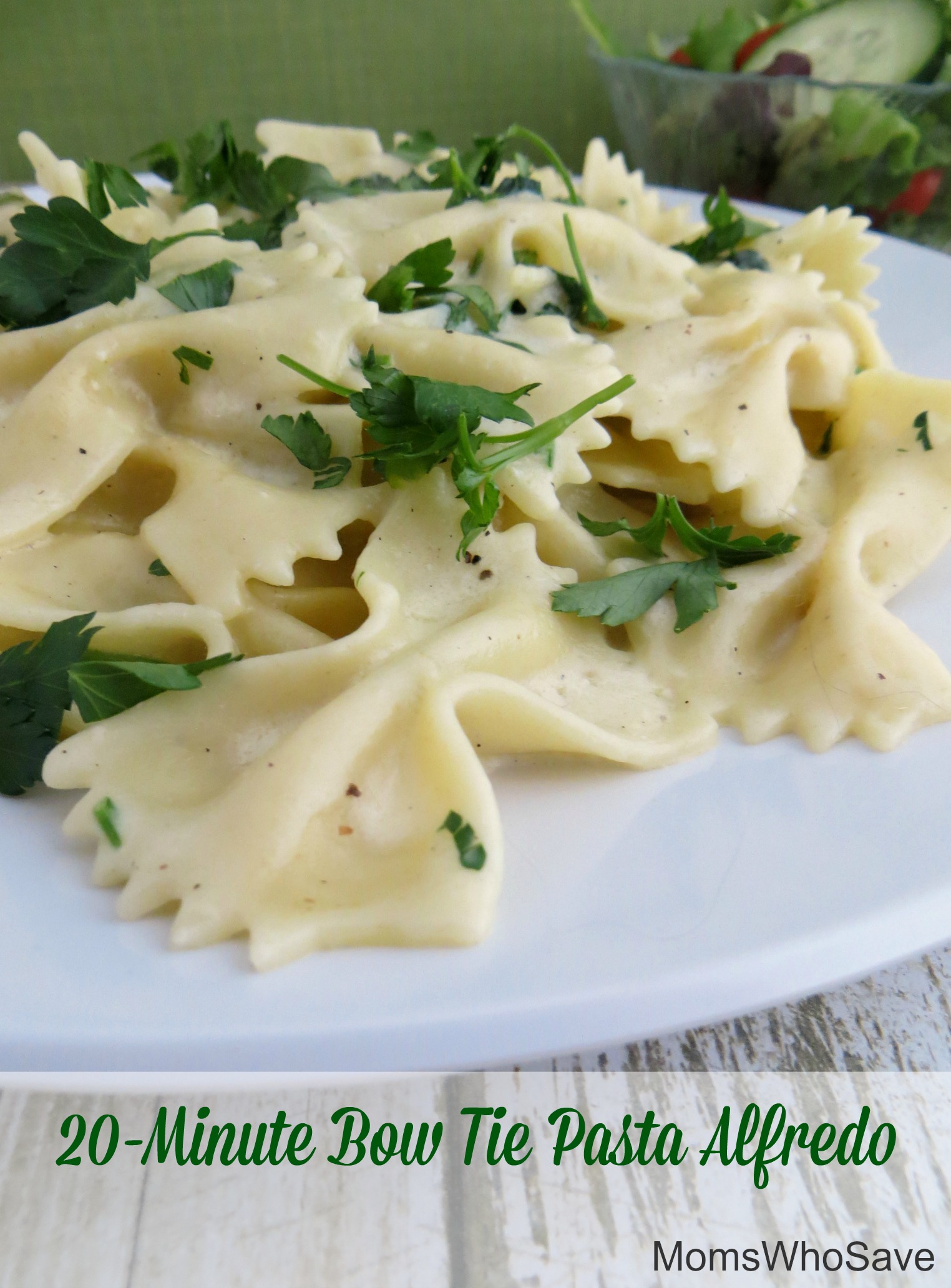 20Minute Bow Tie Pasta Alfredo Easy & Delicious