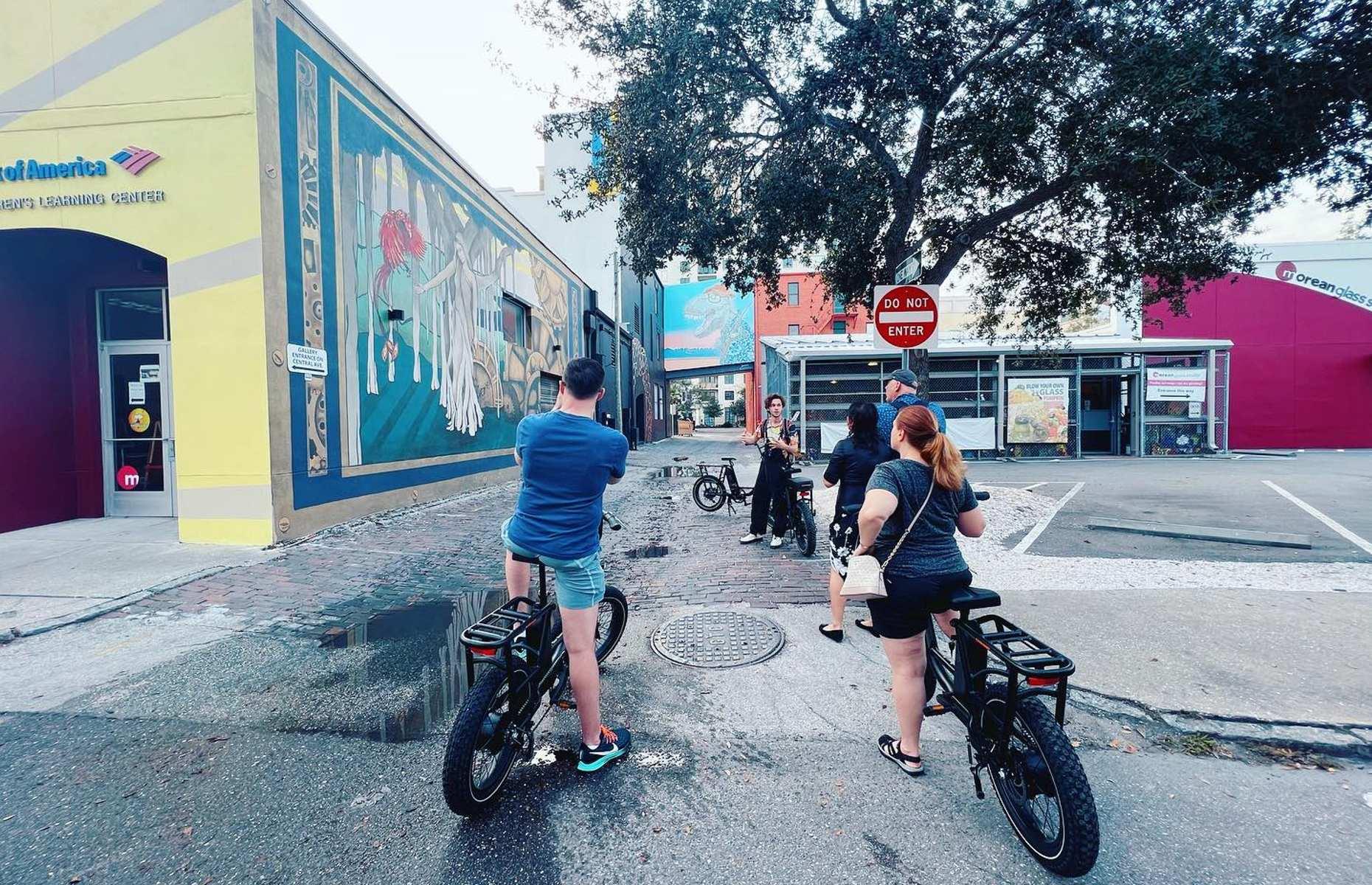 <p>Tucked between the Gulf of Mexico and Tampa Bay, St Petersburg is one of Florida’s most charming cities and it’s perfect for some pedal-powered adventures. <a href="https://www.bayebikes.com/">With Bay E-Bikes’ downtown tour</a>, a local expert will take you around the city’s most noteworthy attractions, including colorful murals, waterfront parks and the recently completed St Pete Pier.</p>  <p><a href="https://www.loveexploring.com/guides/107142/tampa-bay-florida-america-hotels-restaurants-2021-holidays"><strong>Discover more about Tampa Bay and its surrounding areas here</strong></a></p>