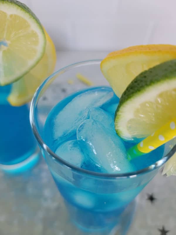 Bright Blue Electric Lemonade Cocktail Recipe