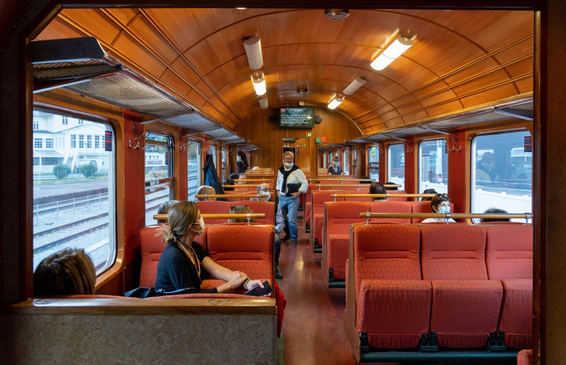 Inside, its vintage carriages are decked out with wooden furnishings and plush seats, plus there are large windows for gazing out at all the panoramic views. Tickets start at $65 for a round-trip, which takes just under an hour each way and includes a five-minute stop at the stunning Kjosfossen waterfall, where guests can get out and take pictures. The route also connects with Norway’s Bergen Line between Bergen and Oslo, so you can combine two ultra-pretty journeys.