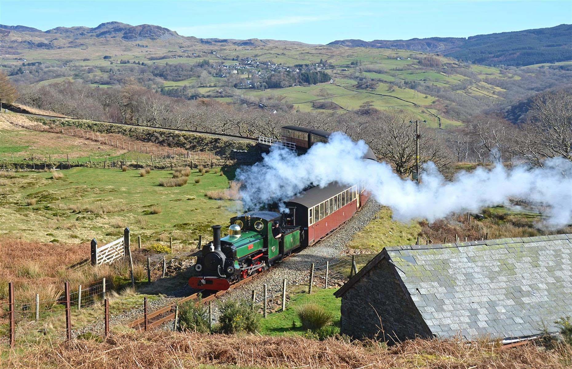 <p> Dating back more than 150 years, North Wales’ <a href="https://www.festrail.co.uk/mountain-spirit/">Mountain Spirit</a> service was rejuvenated in 1982, following a three decade-long restoration. The nostalgic steam train journey begins in the charming village of Blaenau Ffestiniog, crossing over the Cob embankment and climbing up the valley past woodlands and fields, before stopping at pretty Tan-y-Bwlch. The scenic 13.5-mile (21.7km)  journey ends in Porthmadog, a port town and narrow-gauge railway hub.</p>