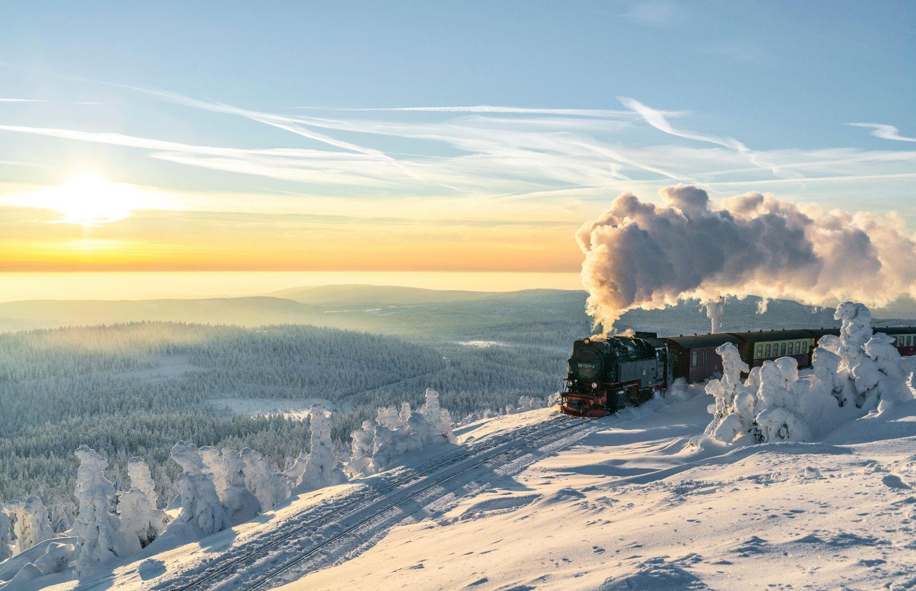 <p>Named after the 3,747-foot (1,142m) mountain which it traverses, central Germany’s <a href="https://www.hsb-wr.de/">Brocken Railway</a> is all sweeping panoramas and serpentine bends. This 11-mile (19km) branch of track, connecting the mountain to the Harz railway, is still operated by historic steam locomotives, since this part of Germany was behind the Iron Curtain for decades and its trains were never modernized. But that’s good news for rail buffs, who come here to experience the decades-old carriages in all their glory.</p>