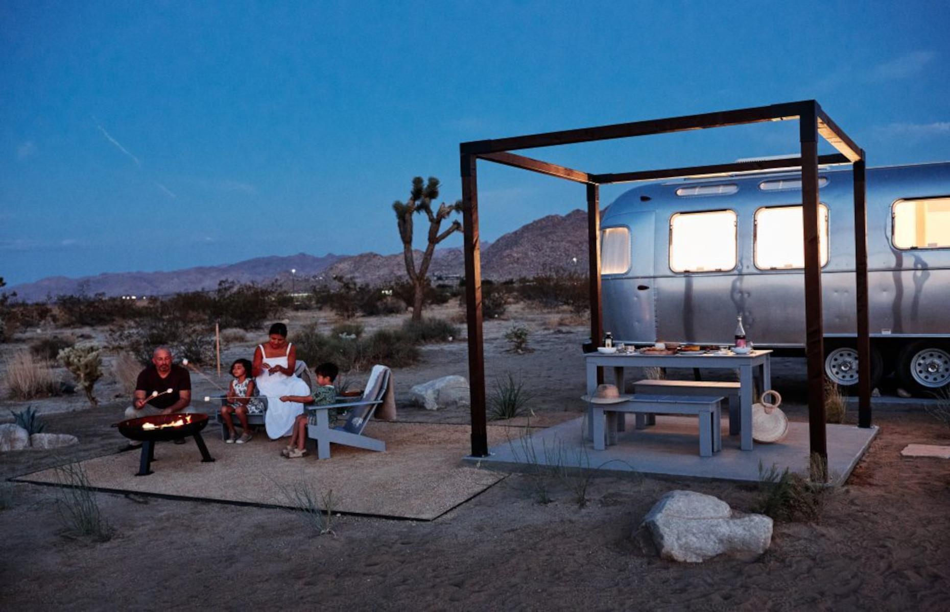 <p>Just outside of Joshua Tree National Park, a campsite of luxury Airstreams offers guests the chance to sleep under the stars, surrounded by the stunning desert landscape. <a href="http://autocamp.com/property/premium-airstream-suite/">Available to rent</a>, the stunning trailers are a beautifully updated homage to the original Airstream design.</p>