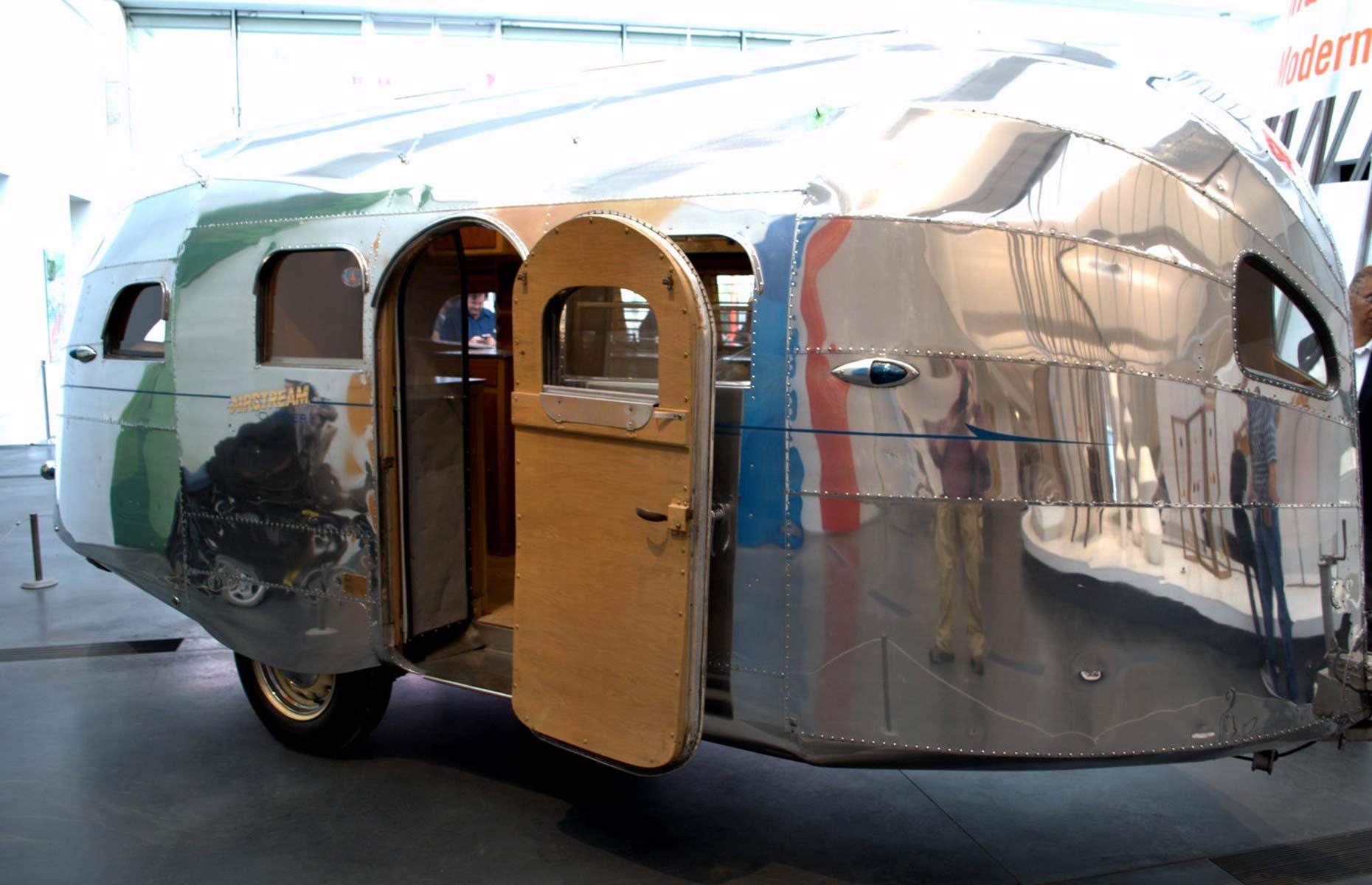 <p>During the early 30s, William Hawley Bowlus, an engineer who had worked on Charles Lindbergh's famous Spirit of St. Louis airplane, created the Road Chief, an aerodynamic Streamline Moderne-style trailer in gleaming aluminum. Bowlus' aircraft-inspired RVs failed to sell. In 1936 Byam stepped in, buying up Bowlus' inventory. Byam reconfigured the Road Chief, creating the iconic Airstream Clipper, pictured here, and put his marketing and advertising skills to good use.</p>