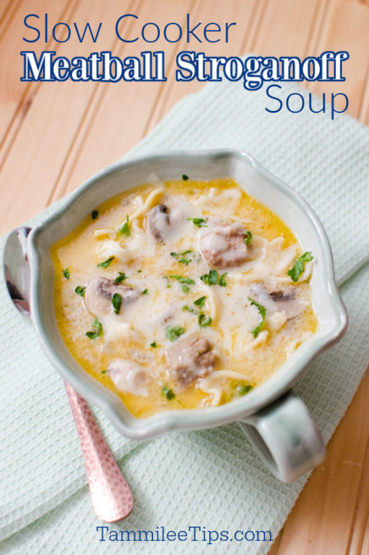 Easy Crockpot Meatball Stroganoff Soup