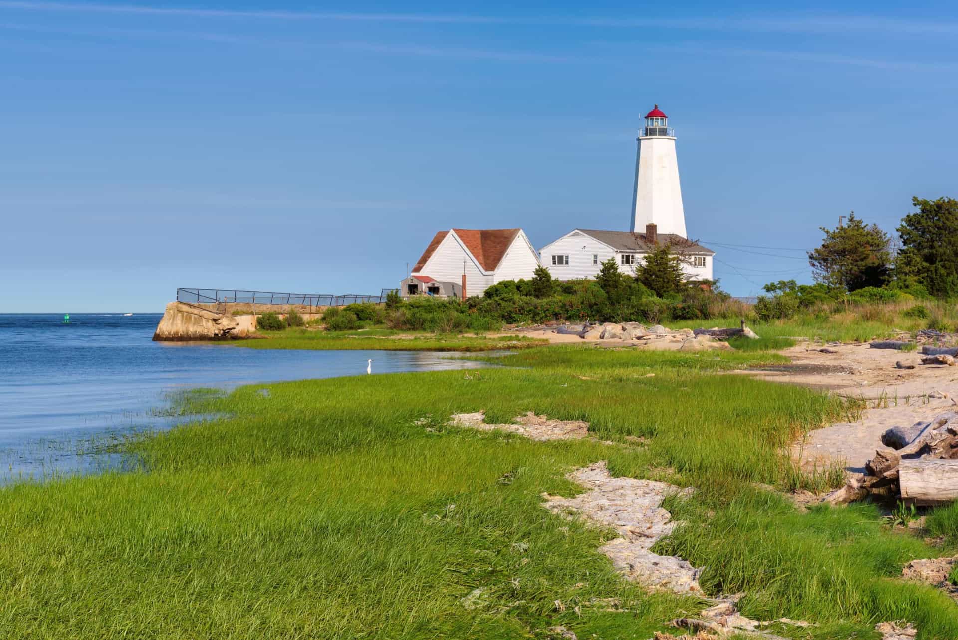 <p>A bracing walk along the beachfront at Old Saybrook brings you to Lynde Point Lighthouse, which has been in operation since 1803.</p><p>Sources: (<a href="https://www.nps.gov/nebe/learn/historyculture/charleswmorgan.htm" rel="noopener">National Park Service</a>) (<a href="https://www.britannica.com/biography/William-Hooker-Gillette" rel="noopener">Biography</a>) (<a href="https://www.nytimes.com/1986/09/21/nyregion/two-ancient-inns-claim-to-be-the-oldest.html" rel="noopener">The New York Times</a>) (<a href="https://neam.org/pages/silas-brooks-balloon-basket" rel="noopener">New England Air Museum</a>)</p><p>See also: <a href="https://www.starsinsider.com/travel/137173/the-best-and-brightest-the-most-beautiful-and-iconic-lighthouses-in-america">The most beautiful and iconic lighthouses in America</a></p>