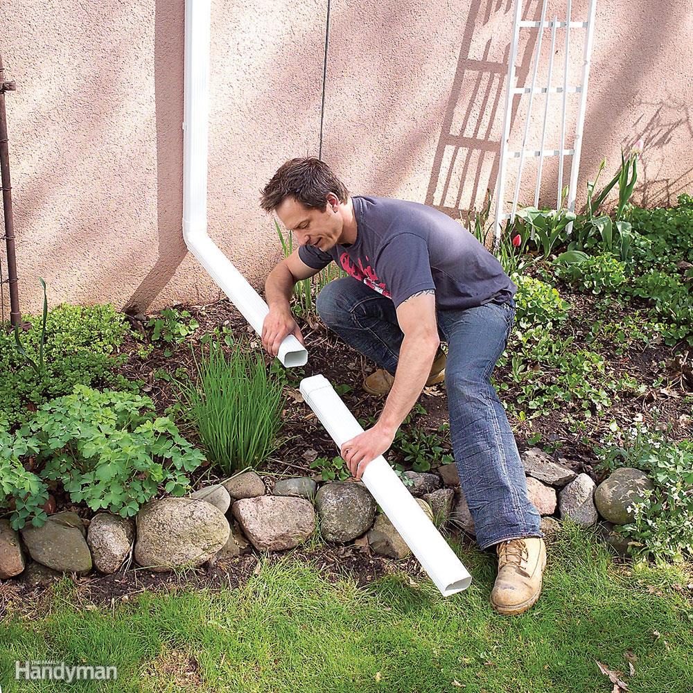 <div class="tip"> <div class="tip-content"> <p>Ask for oversized, 3 x 4-in. downspouts. They don't cost much more but have the advantages of carrying more water and clogging less.</p> <h3>Does Your Bid Include Downspout Extensions?</h3> <p>One of the main purposes of gutters is to keep water from accumulating near the foundation. Adding <a href="https://www.familyhandyman.com/article/how-to-make-stay-put-downspout-extensions/">horizontal extensions</a> to the bottom of the downspouts helps move the water farther from the house. Usually the extensions are just another length of downspout material attached to an elbow at the house. But flip up or roll-out versions are available for areas where downspout extensions might interfere with mowing or other activities.</p> </div> </div>